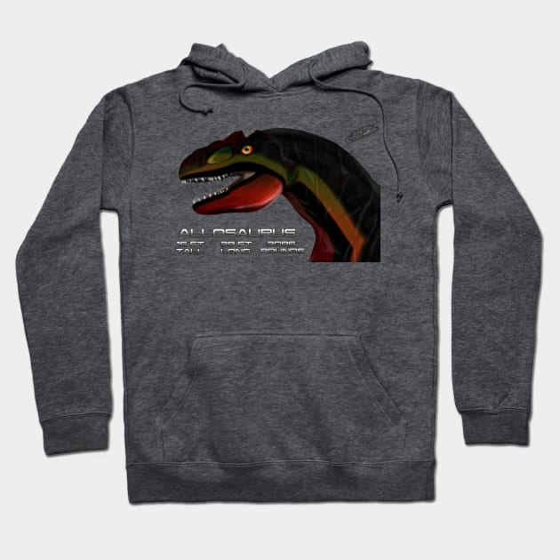 Allosaurus Hoodie by EAMeza18